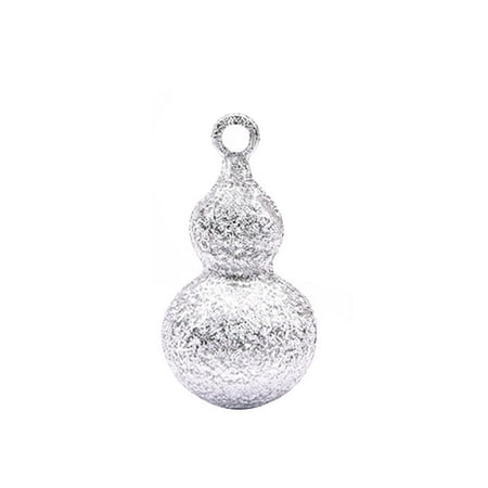

Bells Pendant Accessories Gourd Shape Seal Bright Colored Wrinkle Grain Copper Bells Hanging Accessories for Boys Girls Gift (Silver)