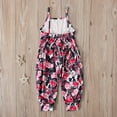 thumbnail image 6 of QIPOPIQ Toddler Girl Clothes Clearance Children's Summer Romper Printing Sling Sleeveless Backless Short Jumpsuit Outfits, 6 of 9