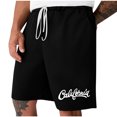 thumbnail image 1 of Mens Casual Shorts Lace-Up Elástico Cintura Bolsillo Ejercicio Fitness Hogar Pantalones de Media Longitud para Diario, 1 of 5