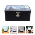 thumbnail image 2 of SHISUYAN Vintage Storage Box Tinplate Case Portable Jewelry Box Metal Container With Lock And Keys, 2 of 8
