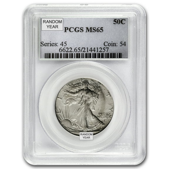 1940-1947 Walking Liberty Half Dollar MS-65 PCGS (Random)
