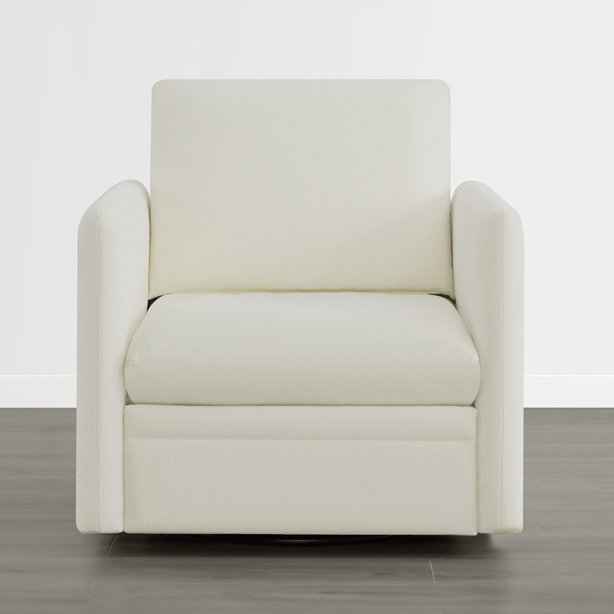 Spruce & Spring 360° Swivel Accent Chair with Reversible Cushion, Linen