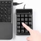 thumbnail image 2 of USB Wired Numeric Keypad Mechanical Feel Number Pad Keyboard 19 Keys Water-proof for Laptop Desktop PC Notebook Black, 2 of 5