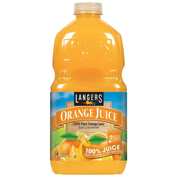 Langers 100% Juice, Orange with Vitamin C, 64 Fl Oz
