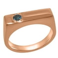 thumbnail image 1 of LBG British Made 9k Rose Gold Ring with Natural London Blue Topaz Mens Band Ring - 33 size options - Size 13, 1 of 6