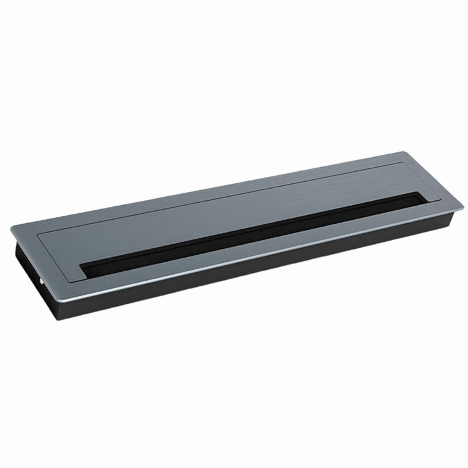 Thickening Desk Cable Management Grommets with Brush Homes Office Cord Organizer Inserts Rectangle Cable Hole Covers