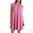 thumbnail image 1 of JFHHQ Robe Ample Femme Col en V Sans Manches Maillot de Bain Robe de Plage Décontractée Été Bikini Vêtement Extérieur m Rose Vif, 1 of 7