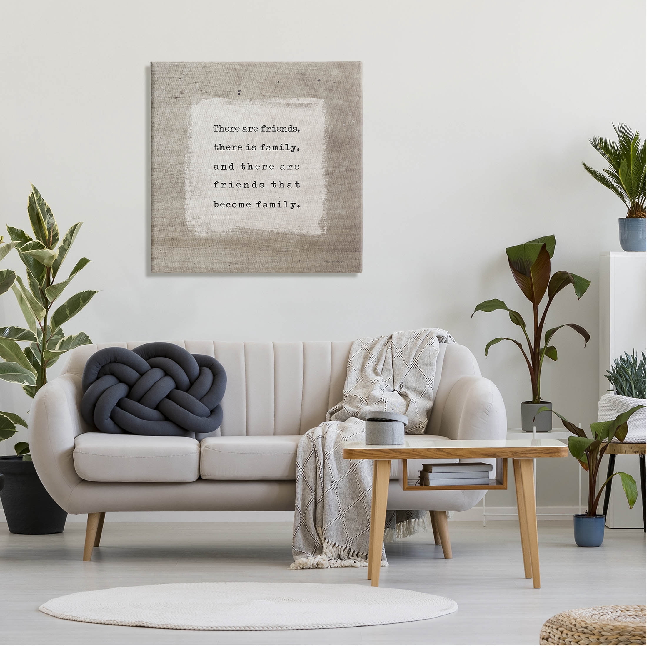 Stupell Industries Found Family Meaningful Friendship Graphic Art Gallery Wrapped Canvas Print Wall Art, Design by Lady Louise Designs