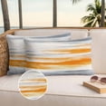 thumbnail image 3 of Orange Gray White Outdoor Pillow Covers 20x12 Set of 2,Waterproof Patio Throw Pillowcase Protectors,Farmhouse Abstract Ombre Texture Lumbar Decorative Pillow Shams Cushion Covers for Seat Bed Couch, 3 of 8