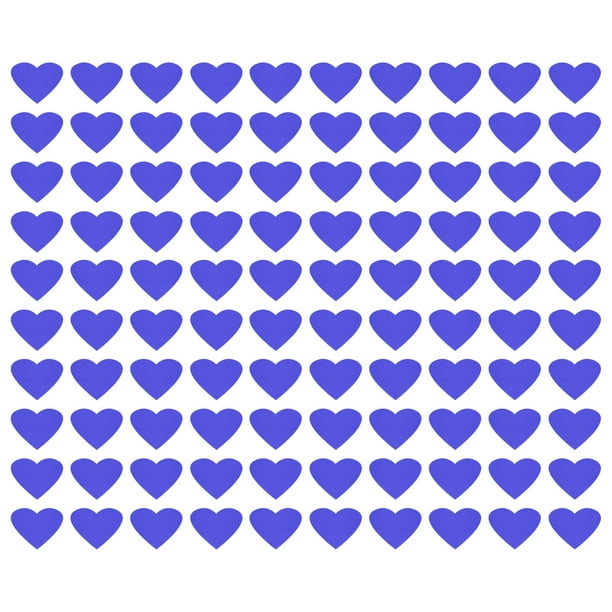 Acrílico Espejo Pared Pegatinas 100uds Auto Adhesivo Removible Corazón Pared Calcomanías para Hogar Sala Habitación Dormitorio Oficina DIY Decoración (22,5x20mm Azul)