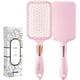 thumbnail image 1 of wonima11 Paddle Brush for Women & Men - Detangler for Thick, Curly, Long, Wet & Dry Hair - Nylon Bristles Square Cushion Brush for Smoothing and Detangling (1 Pack - Pink), 1 of 1