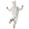 thumbnail image 5 of Unisex Kids Fleece Jumpsuits for Boys Girls Zip Up Long Sleeve Rompers One Piece Sweatsuit Outfits Gray 8-9 Years, 5 of 6