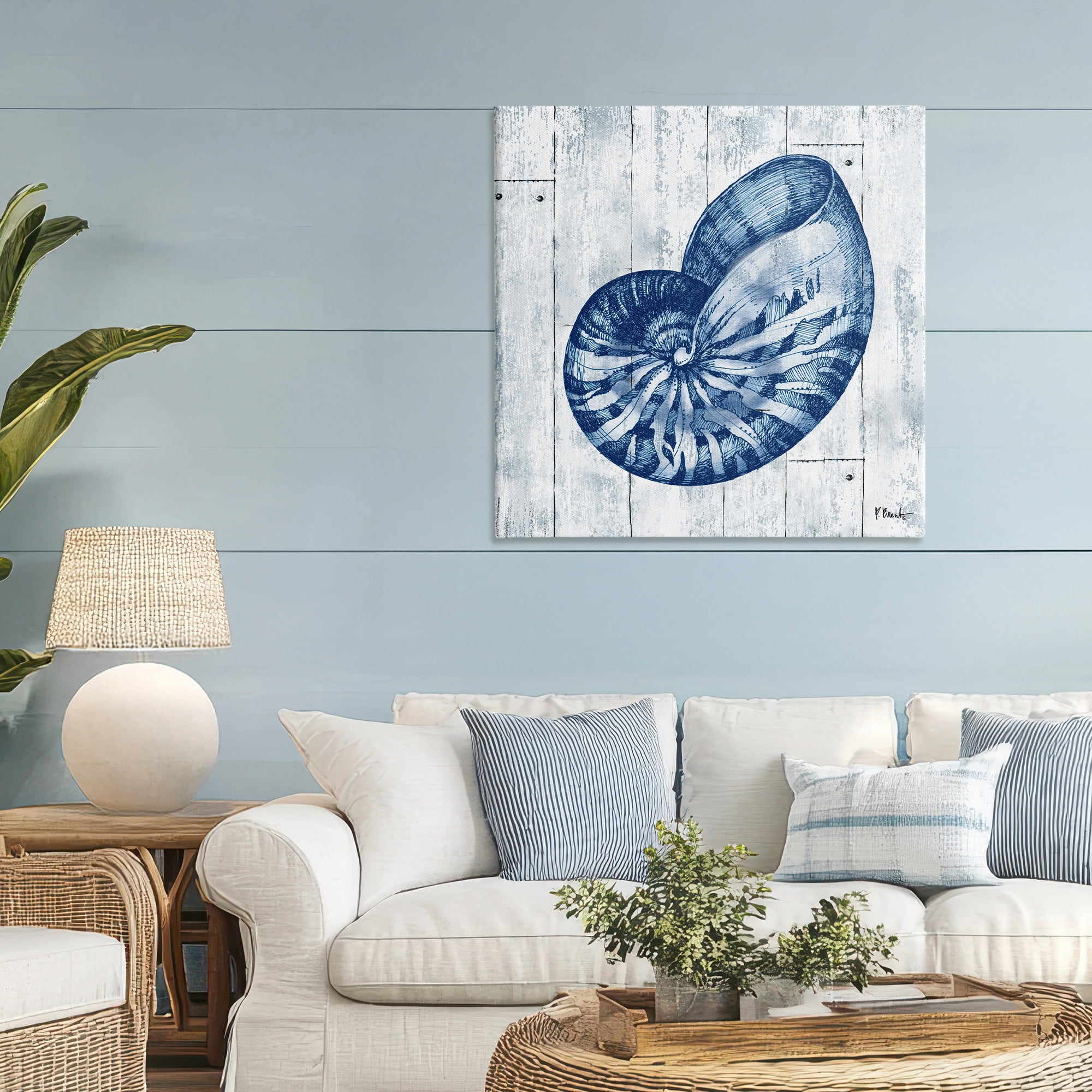 Stupell Industries Coastal Timberland Nautilus Canvas Wall Art, design by Paul Brent