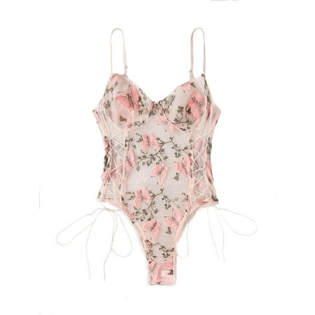 Sexy Women s Lingerie Deep V Neck Lace Bodysuit Bridal Lingerie Backless One Piece Teddy Body Suit Seductive and Elegant