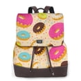 thumbnail image 1 of Fotbe Donuts Mochila Bolso con Estampado para Mujer, Mochila Antirrobo de Nylon Impermeable, Bolsa Ligera de Hombro, 1 of 4