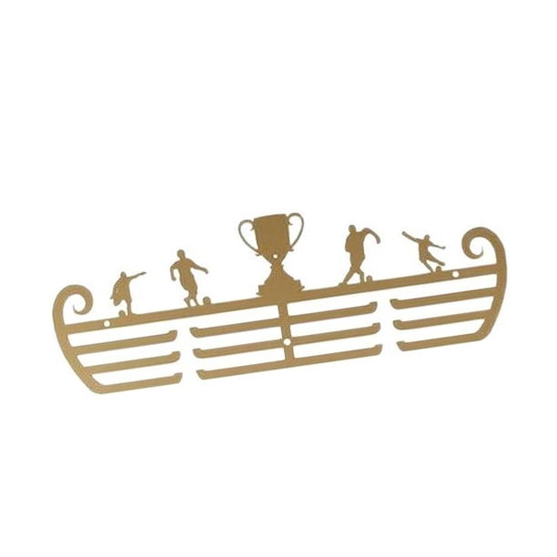 Colgador de medallas, organizador de medallas, estante de almacenamiento de metal para montaje en pared, soporte de exhibición de medallas para fútbol americano