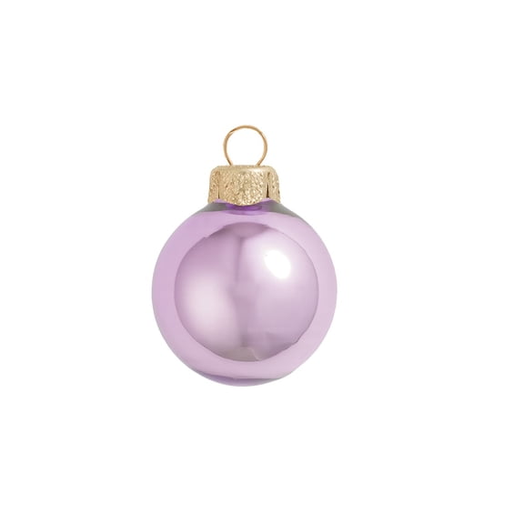 2ct Pearl Soft Lavender Purple Glass Ball Christmas Ornaments 6" (150mm)