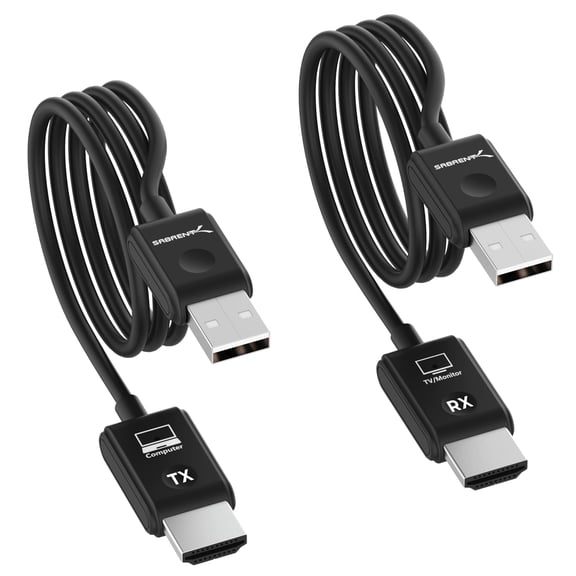 Sabrent DA-H1R1 Wireless HDMI Display Adapter Transmitter & Receiver Set, Black