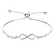 thumbnail image 1 of 8 Forma Rhinestone Pulsera Pulsera de cadena de fantasía para las niñas Cadena Ajustable Charm Pulsera Cumpleaños Sorpresa Regalo para Mujer Niñas, 1 of 6