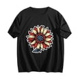 thumbnail image 5 of Vetsdori Red White and Blue T Shirts for Women American Flag Short Sleeve Pullover Summer USA Years Anniversary July 4th Graphic,Fashion Independence Day Womens T-shirts Casual, 5 of 5