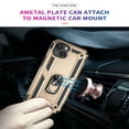 thumbnail image 6 of SaniMore Tri-layer Case for iPhone 14 6.1" 2022, 360° Rotating Holder/Kickstand Rugged PC Back + TPU Bumper Magnetic Car Mount Anti-fingerprint Anti-fall Heavy Duty Protective Case, Gold, 6 of 8