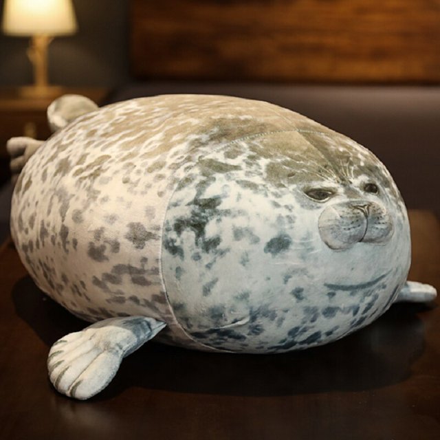 20cm Seal Toys Kawaii Blob Seal Plush Toys 3D Novelty Sea Lion Doll Pillow Stuffed Animal Peluche Figures Room Decorwhite20cm He Qiyong unisex