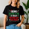 thumbnail image 2 of Being Related To Me Christmas, Funny Christmas TShirt, Santa Shirt, Vintage Holiday Tee, Merry Xmas Gift, Family Holiday Outfits, 2 of 5