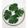 thumbnail image 5 of Fennco Styles Handmade Monstera Leaf Decorative Napkin Rings, Set of 4 - Green Tropical Palm Leaves Napkin Holders for Home, Dining Room, Banquet, Family Gathering, Holiday and Special Occasion, 5 of 7