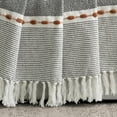 thumbnail image 6 of Lush Decor Herringbone Stripe Yarn Dyed Cotton Woven Tassel Throw, 60" x 50"+ 3.5" Tassel Fringe, Navy/White, Single, 6 of 11