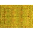thumbnail image 1 of Ahgly Company Machine Washable Indoor Rectangle Oriental Yellow Traditional Area Rugs, 4' x 6', 1 of 4