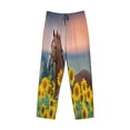 thumbnail image 4 of Fotbe Horse Sunflowers Men's Pajama Pants,Sleepwear Pants,Pj Bottoms Drawstring And Pockets-Large, 4 of 9