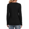 thumbnail image 3 of MOSHU 3 Pack T Shirts for Women Ribbed Long Sleeve Shirts Crew Neck Slim Fit Undershirts Casual Fall Tight Tops, 3 of 8