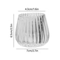 thumbnail image 3 of Clear Glass Candle Holder with Pinecone Texture for Romantic Ambiance, Tea Light Cup, Home Decor and Dinner Table Centerpiece, 3 of 6