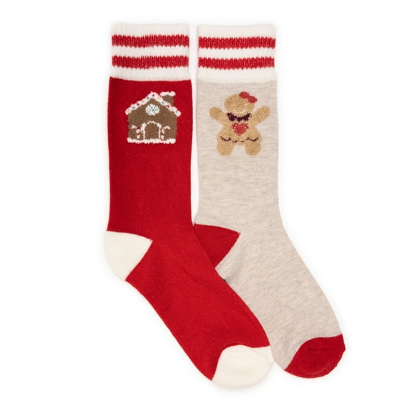 Women's Novelty Cozy Lounge Socks 2 Pack