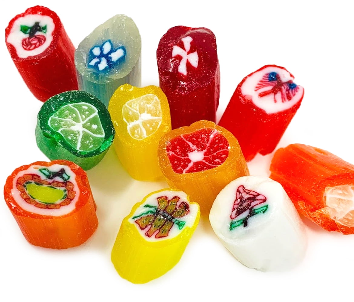 Christmas Cut Rock Hard Candy | Seasonal Bulk Unwrapped Retro Candy | 4