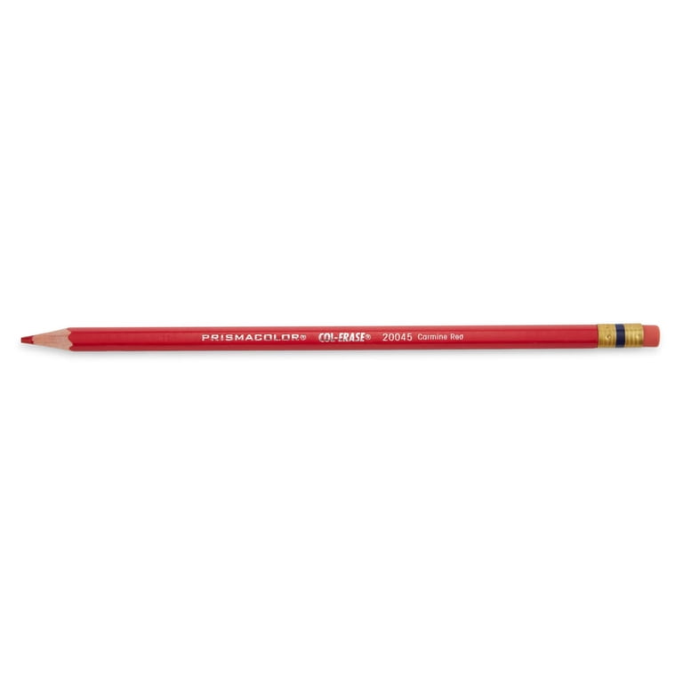 Prismacolor Col-Erase Erasable Colored Pencils, Carmine Red, 12 photo 1