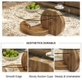 thumbnail image 5 of Zimtown Modern 42" Glass Coffee Table, 2-Tier Coffee Tables for Living Room, Wooden Brown, 5 of 6