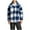 Blue, variant on Turilly Mens Winter Coats Plus Size Fashion Men's Plaid Printed Long Sleeve Hooded Blouse Outwears