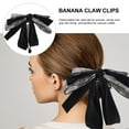 thumbnail image 5 of Supvox Elegant Design Banana Clip Hair Accessories for Women Black Cloth 1 Set Everyday Use, 5 of 5