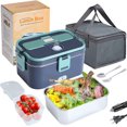 thumbnail image 1 of Calentador de almuerzo Healthy Meals para el automóvil y la oficina en casa, recipiente de acero inoxidable para una limpieza fácil, calentamiento eléctrico más rápido para una preparación rápida de, 1 of 7