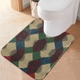 thumbnail image 2 of Yayeee Bath Rug for Bathroom Floor Non Slip Rectangle Fluffy Soft Absorbent Mat, 16"x24", Green Tartan Pattern, 2 of 7