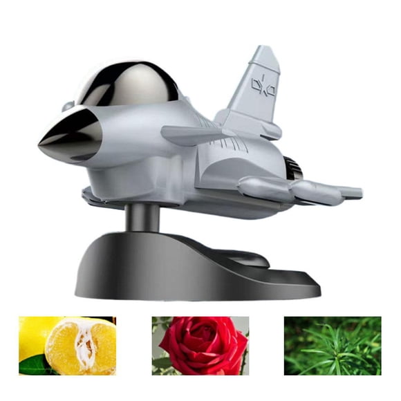Solar Powered Airplane Shaped Car Ornaments,Dashboard Ornament Solar Powered Aircraft Model,Auto Airplane Display Motion Activated Vehicle Decoration,Desk Decoration for Office Home