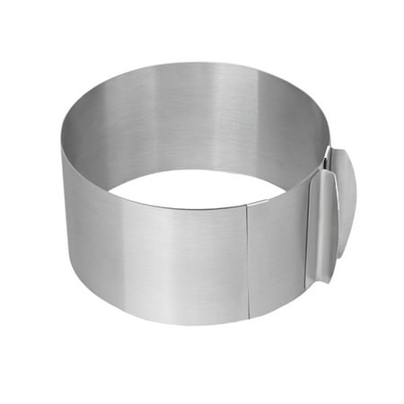

NUOLUX 1pc 16-30cm Diameter Adjustable Round Mousse Cutter Stainless Steel Mouse Cake Mold Baking Tool