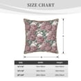 thumbnail image 4 of Fotbe Rose Flowers Pattern Velvet Decorative Throw Pillow Covers with Elegant Piping, Soft Plush Cushion Cover for Sofa, Bed, Car, Office-18"x18", 4 of 8