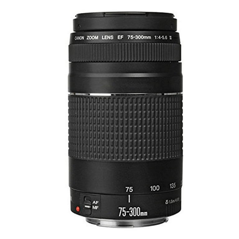 Canon EF-S 18-55mm III f3.5-5.6 Camera Lens and EF 75-300mm Lens