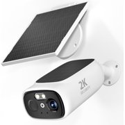 WiFi Cameras for Home Security, 2K Solar Camera Outdoor Wireless, Color Night Vision Spotlight Camera with 130°Wide View,2-Way Audio, IP66, Cloud/SD, AI Detection, Works Alexa/Google Home