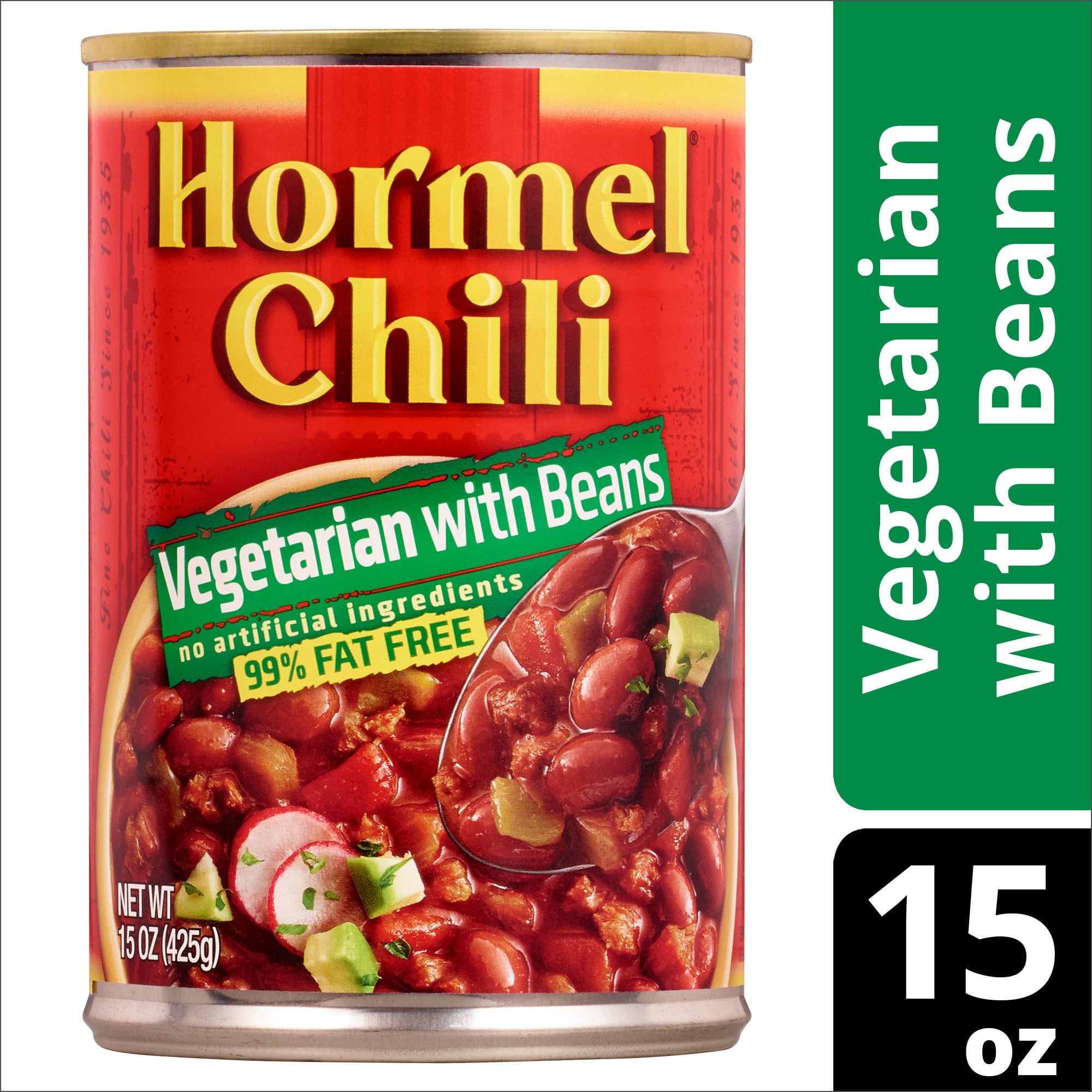 HORMEL Chili Vegetarian with Beans, 99% Fat Free, 15 oz
