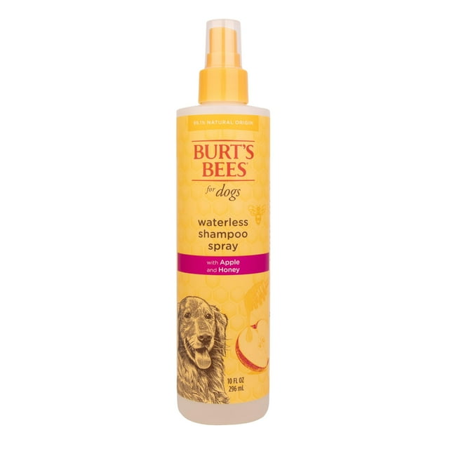 Burt's Bees for Dogs Natural Waterless Shampoo Spray with Apple and Honey | Puppy and Dog Spray, 10 Ounces