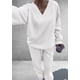thumbnail image 4 of Conjunto Deportivo para Mujer PRETTYGARDEN Sudadera Cuello en V Pantalones Anchos S, 4 of 6