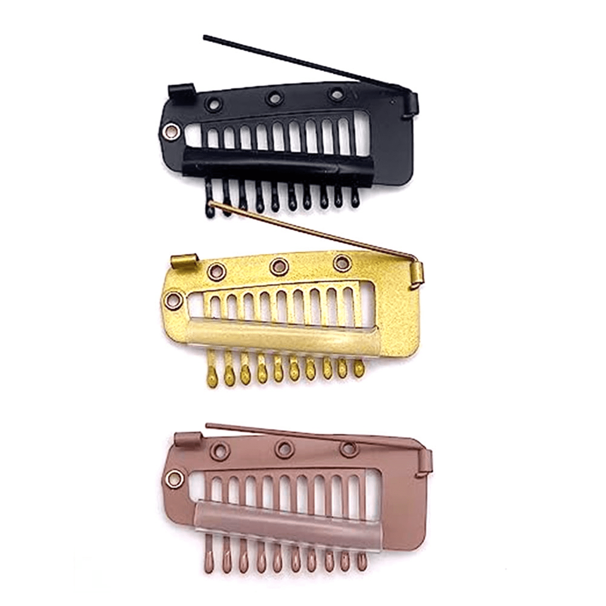 Pack Of 10 Strong Chunni Clips With Safety Pin, Easy To Use With Dupatta,  Hijab & Tikka Setting Gold
